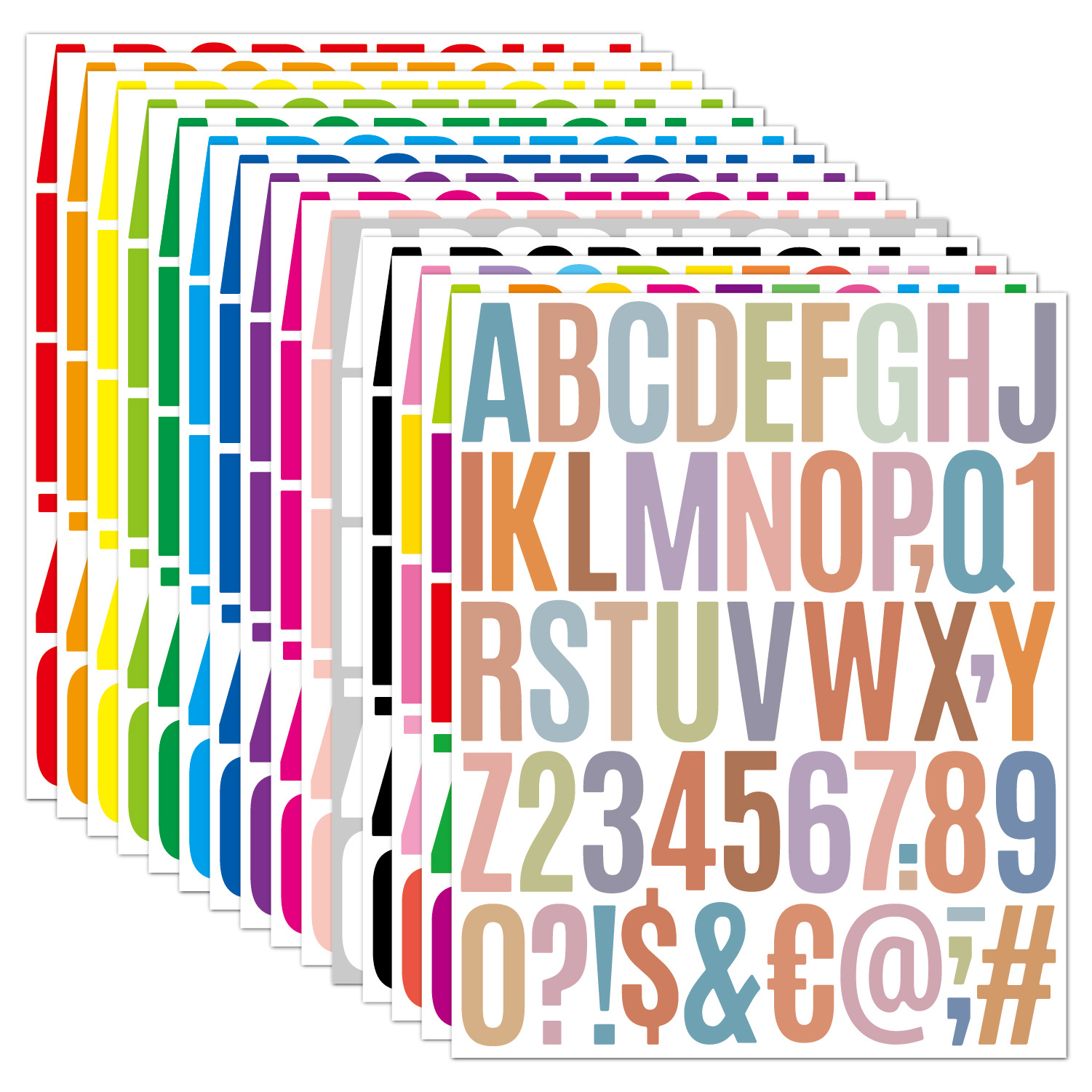 10 Pegatinas De Letras De 2 Pulgadas Multicolor Se Pueden - Temu