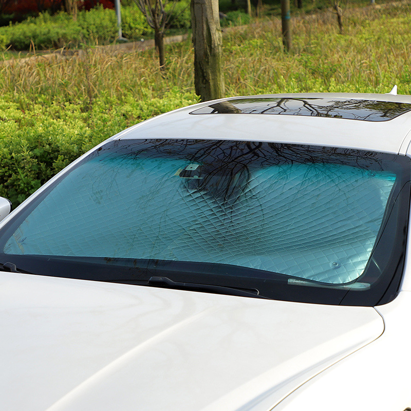 Printed Pattern Car Suction Cup Sunscreen Heat Insulation Side