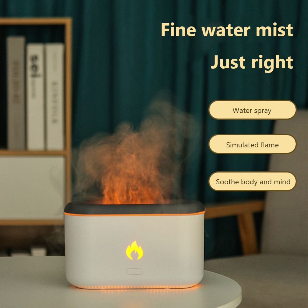1pc 300ml essential oil diffuser flame air humidifier ultrasonic cool mist maker fogger aromatherapy sprayer for home office car for living room classroom school bedroom office picnic travel summer essential beach vacation essential school supplies details 3