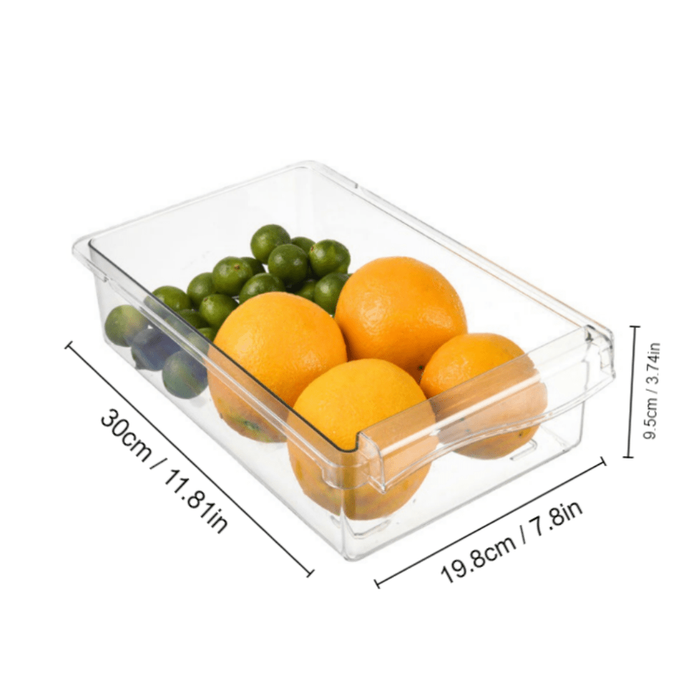 Refrigerator Clear Plastic Drawer Egg Storage Bin, Durable Hanging