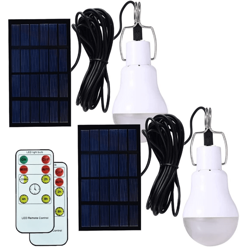 Ampoule solaire portable rechargeable avec capteur de lumière LED  Télécommande avec variateur d'intensité Panneau solaire Chargeur USB pour  le camping