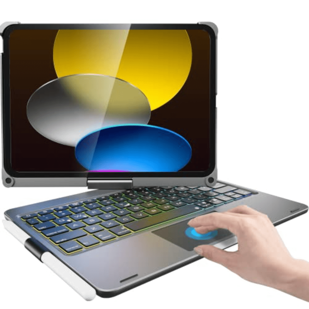 7-Color Backlit Touchpad Keyboard for iPad 10 Generation 2022 Keyboard Case  Russian Spanish German Arabic