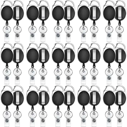 Retractable Badge Holder With Clip - Temu