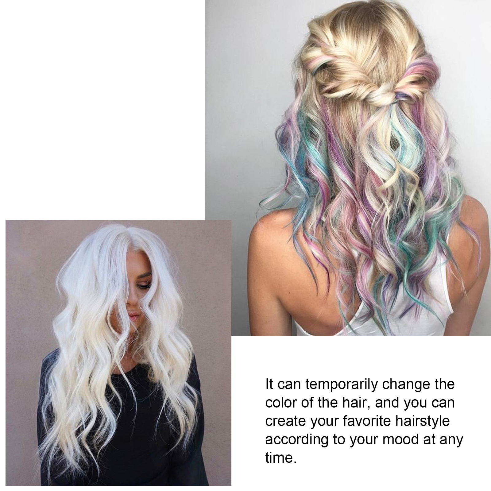 4-Pack Temporary Hair Dye Wax Set for Cosplay Parties