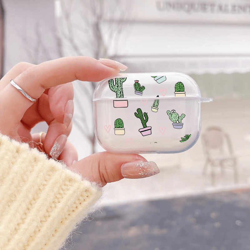 

Cartoon Cactus Pattern Earphone Case For Airpods1/2/3, Airpods Pro 1/2, Gift For Birthday, Girlfriend, Boyfriend, Friend Or Yourself