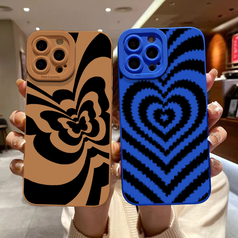 Heart & Letter X Graphic Luxury Phone Case For Iphone 11 14 13 12 Pro Max  Xr Xs 7 8 Plus Cls Car Shockproof Cases Fall Bumper Back Soft Matte Lens  Protection Cover Pattern Cases - Temu