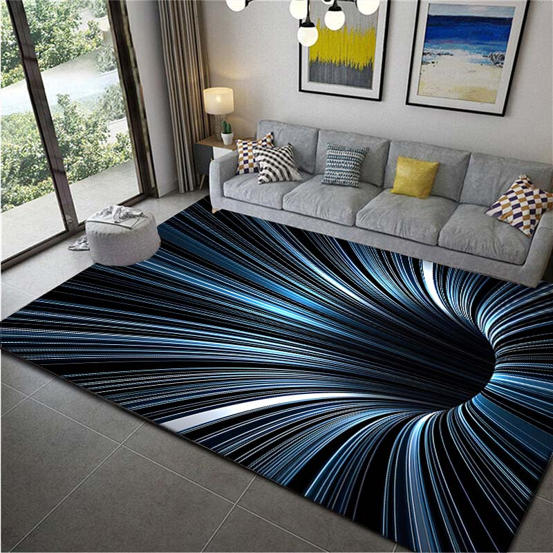 3d Vision Vortex Carpet Living Room Bedroom Floor Mat - Temu