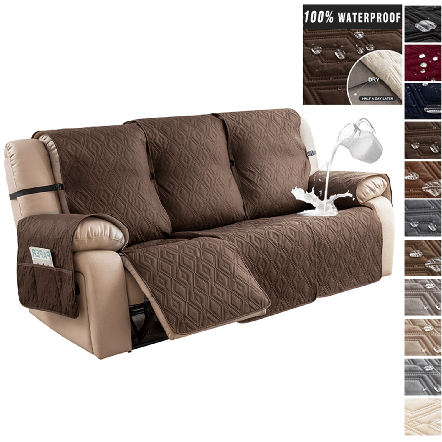 Non slip Faux Leather Sofa Slipcover Protect Your Furniture - Temu