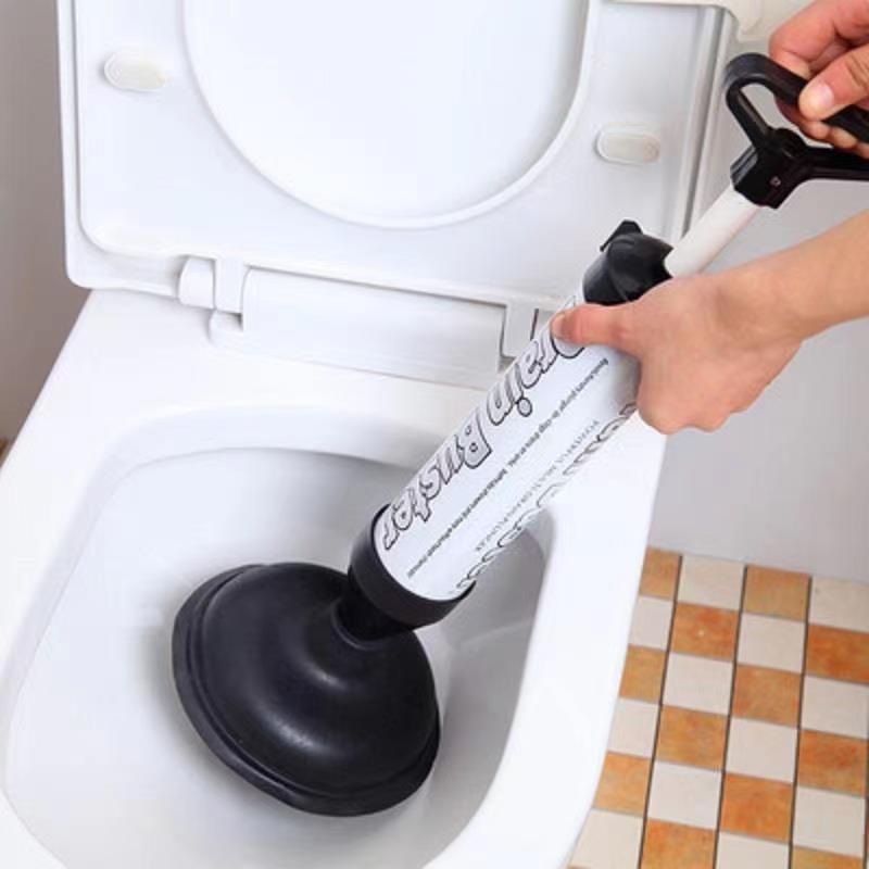 Toilet Plunger Powerful Manual Drain Unblocker Toilet Clogged Cleaning Tool  