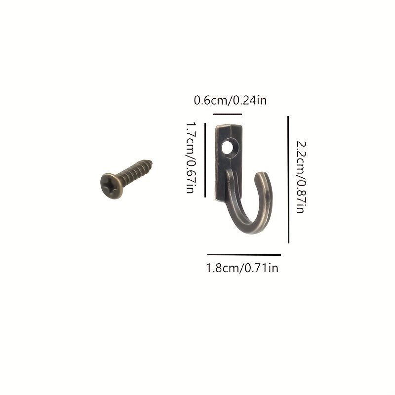 Brass Metal Cup Hooks Small Brass Plated Screw In Hooks - Temu Canada