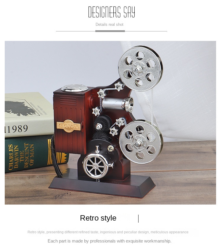 Leadmall Retro Antique Music Box, Vintage Movie Film Projector Model,  Jewelry Storage Case with Make Up Mirror, Photo Prop Home Room Decor Music  Case Desktop Ornaments Birthday : 19.99 USD (-90%) : r/Monitor_Deals
