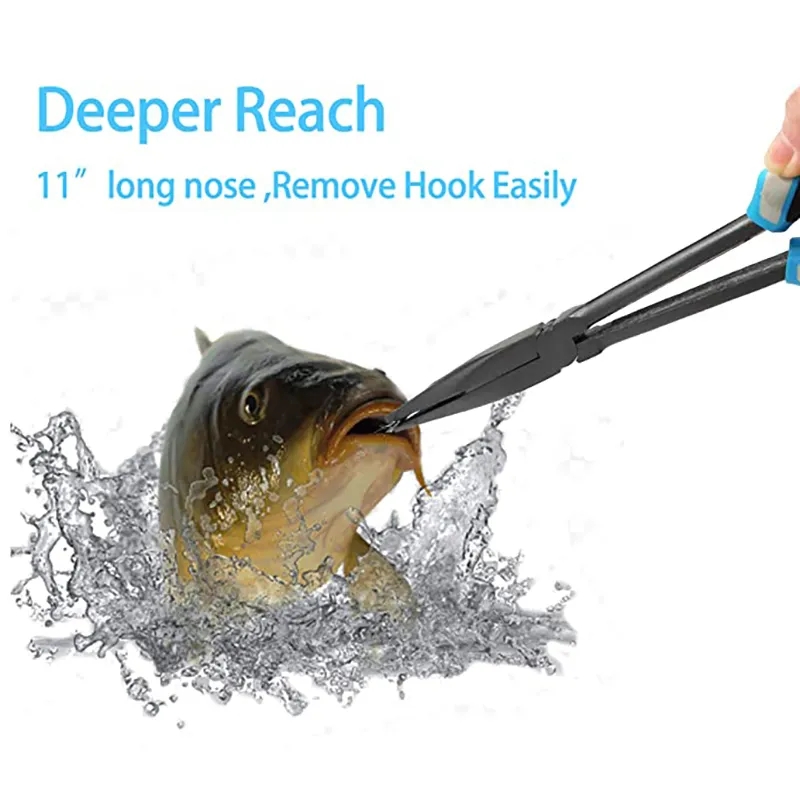 Fishing Tongs Hook Remover Stainless Steel Long Nose Fishing tongs