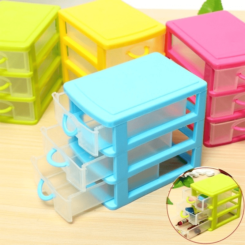 Mini 2 Drawer Plastic Storage Box