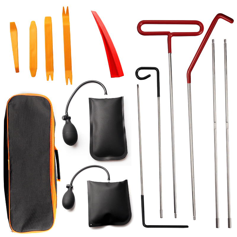 USTAR Car Tool Kit 13PACK - Emergency Car Drive Out Sets, Professional Car  Kits for Vehicles with Easy Entry Long Reach Grabber, Air Wedge, Non  Marring Wedge and PVC Bag for Cars