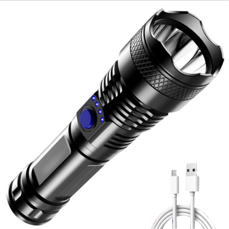 Letonpower rechargeable flashlight strong Flashlight Portable Outdoor light  waterproof fishing flashlight the best flashlight