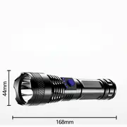 1pc powerful led flashlight 3 modes usb rechargeable outdoor bright tactical torch portable waterproof light self defense camping light details 1