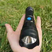 1pc powerful led flashlight 3 modes usb rechargeable outdoor bright tactical torch portable waterproof light self defense camping light details 6