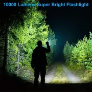 1pc powerful led flashlight 3 modes usb rechargeable outdoor bright tactical torch portable waterproof light self defense camping light details 7