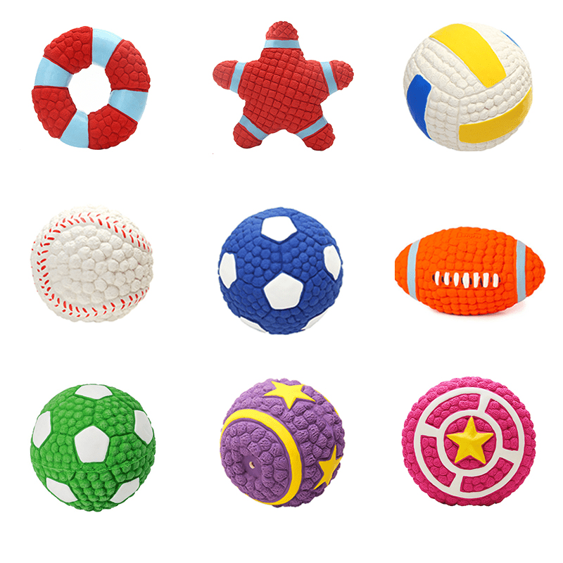 6pcs Dog Toys Natural Latex Rubber Balls Soft Bouncy Durable for Small  Medium Large Dogs Interactive Chew Fetch Play Dog Toy For Medium, Large and Small  Dogs, Durable Dog Toys