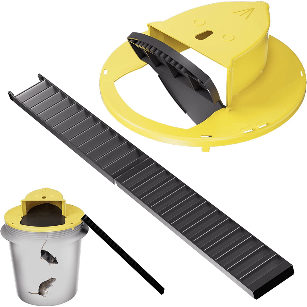RINNECORP - Rolling Log Mouse Trap - Multi Catch 5 Gallon Bucket Pest  Control Trap - Easy Setup- No Drilling Necessary