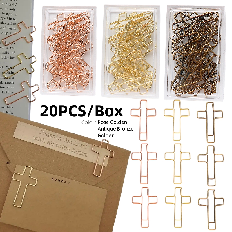 Clips de papel, clips de papel en forma de diamante/marcador/marcado  documento organizador Clip.Suministros de papelería/Producto de oficina  (oro)