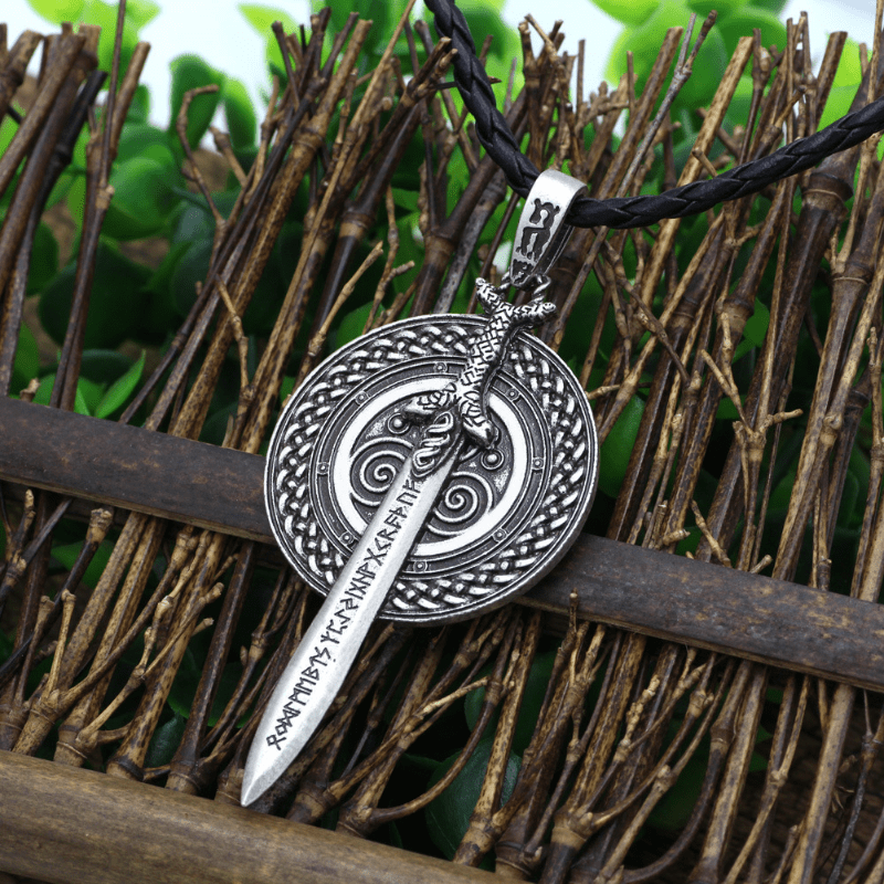 Silver Sword Necklace For Men, Warrior Necklaces