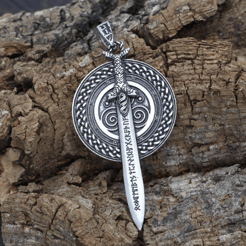 Silver Sword Necklace For Men, Warrior Necklaces