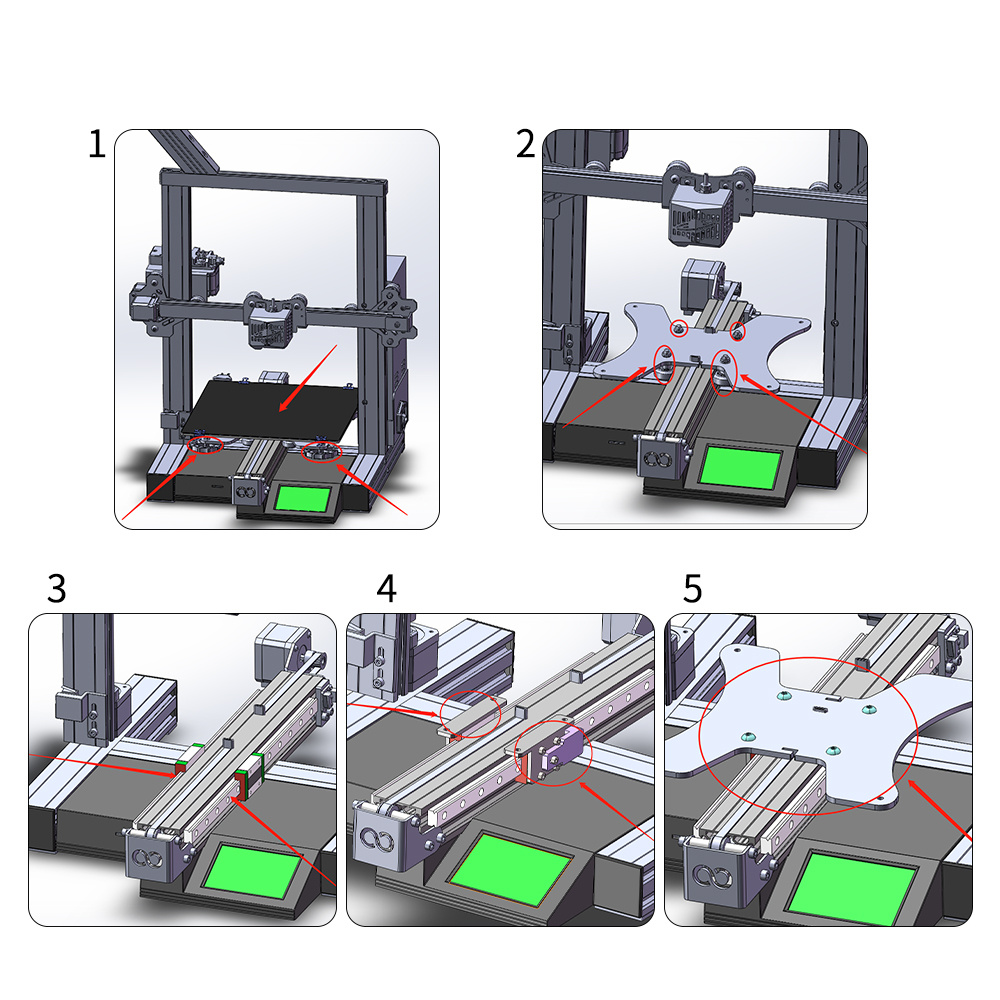 Upgrade Ender-3/V2/Pro X軸MGN9H 315MMリニアレールキットY軸デュアル