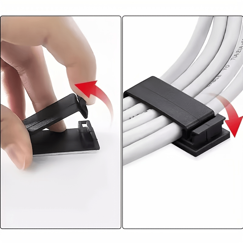 Cable Management Clips Large Clips For Under Desk Wire - Temu