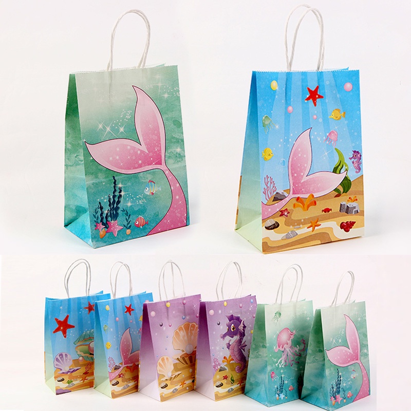  LYT 30 bolsas de regalo de sirena, bolsas de dulces, bolsas de  regalo de sirena, bolsas de regalo con temática de sirena, bolsas de regalo  para cumpleaños, fiestas infantiles, recuerdos de