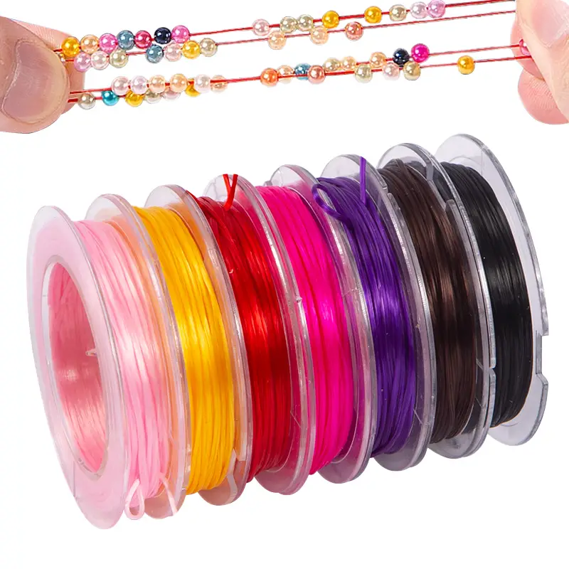 Resilient Elastic Bead String With 15 Colors For Diy - Temu