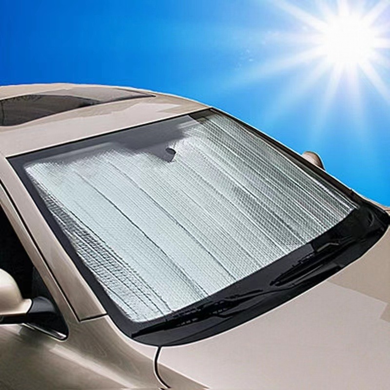 

1pc Dual-sided Aluminum Foil Car Sun Shade - Heat Insulation & Uv Protection, Fits Most Vehicles