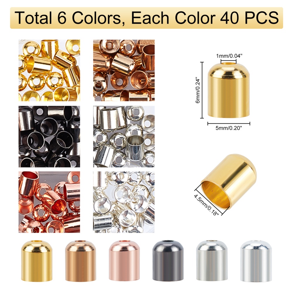 Zinc Alloy Cord Ends End Bullet Cone Column Mixed Color - Temu