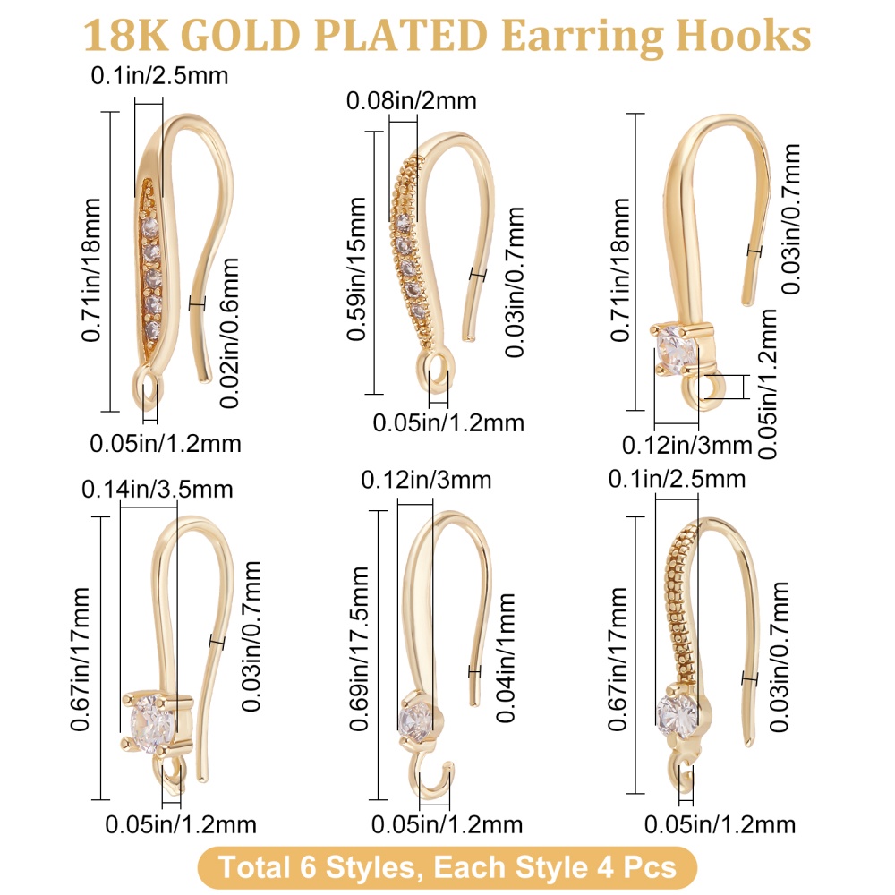 14K Gold Tiny Dot Earrings  Grain Hook Threaders – Hooks and Luxe