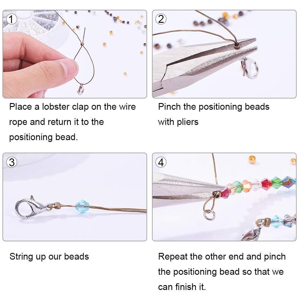 Alloy Colors Copper Tube Crimp End Beads Positioning Beads - Temu