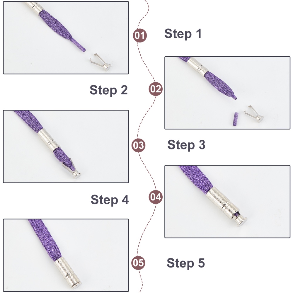 Metal Connector DIY Shoelaces Repair Shoe Lace Tips End, for