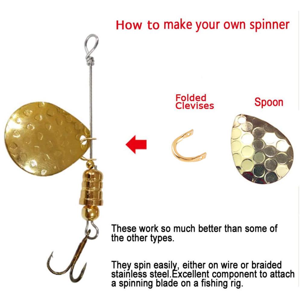 Easy Spin Fishing Spoons Blades Spinner Silvery Golden - Temu Mexico