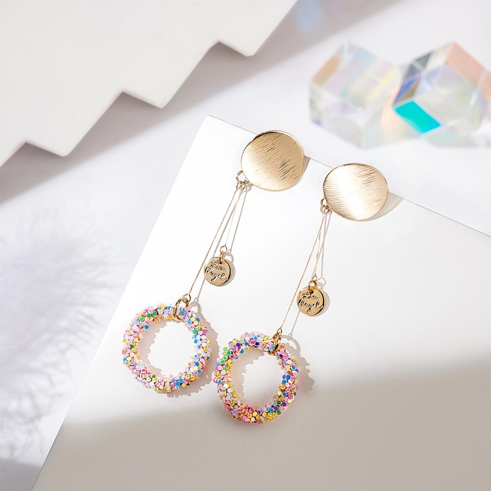 20pcs Brass Ear Studs 18K Golden Plated Circle Earring Studs with Loop