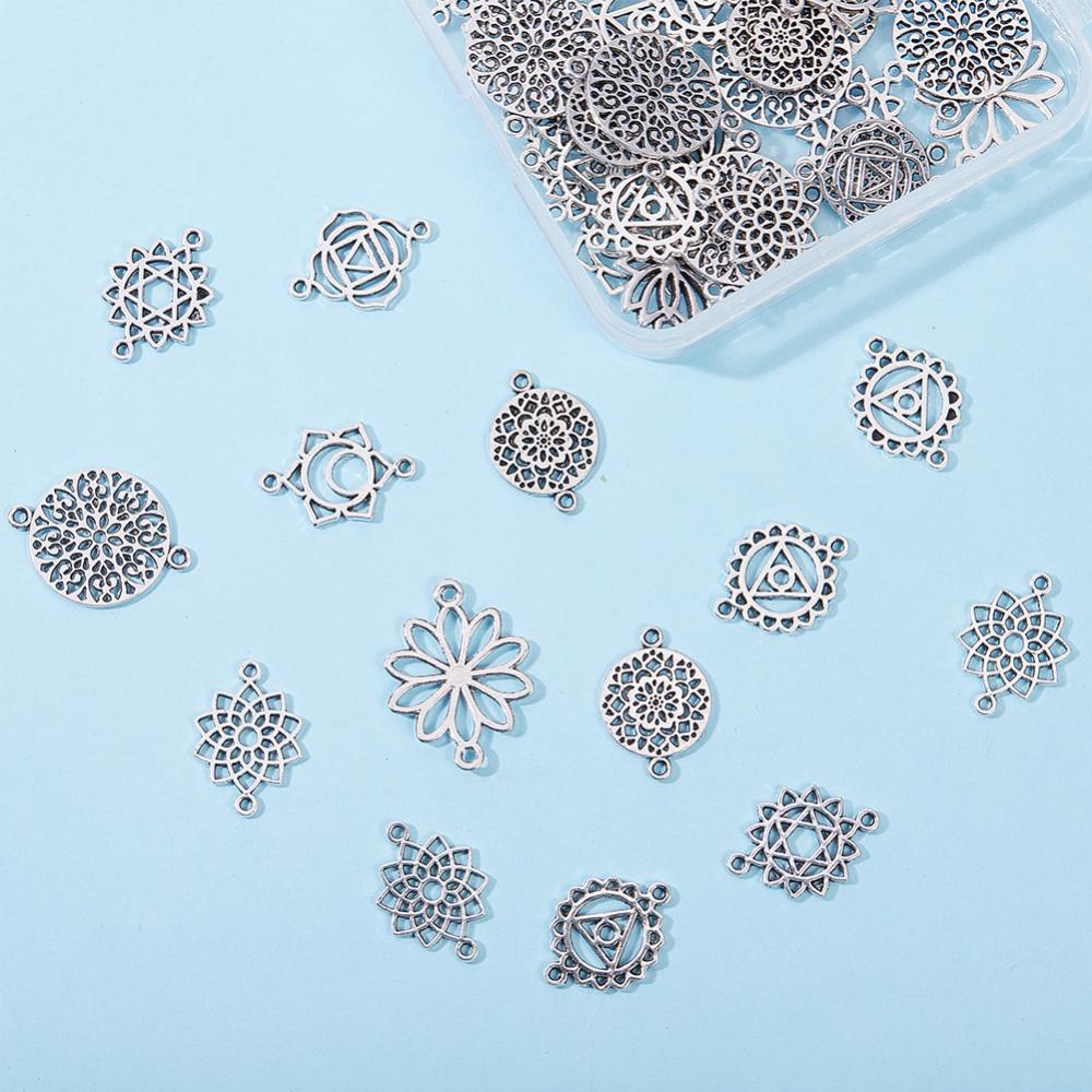 100pcs Flower Connector Charms for DIY Jewelry Making