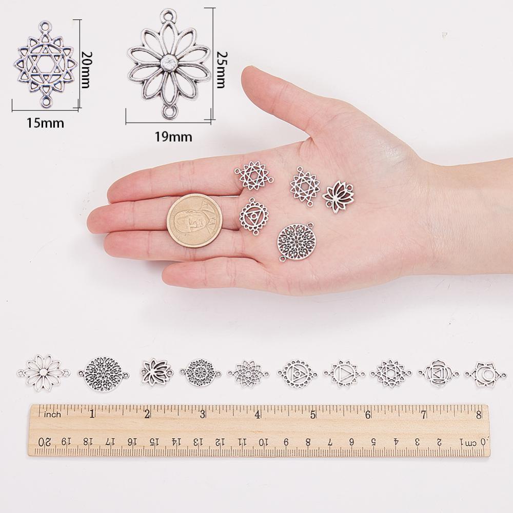 100pcs Flower Connector Charms for DIY Jewelry Making