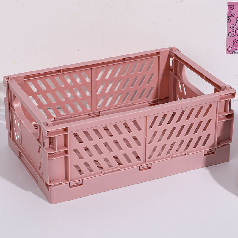 5 Colors Storage Basket Box Folding Student Desktop Basket - Temu