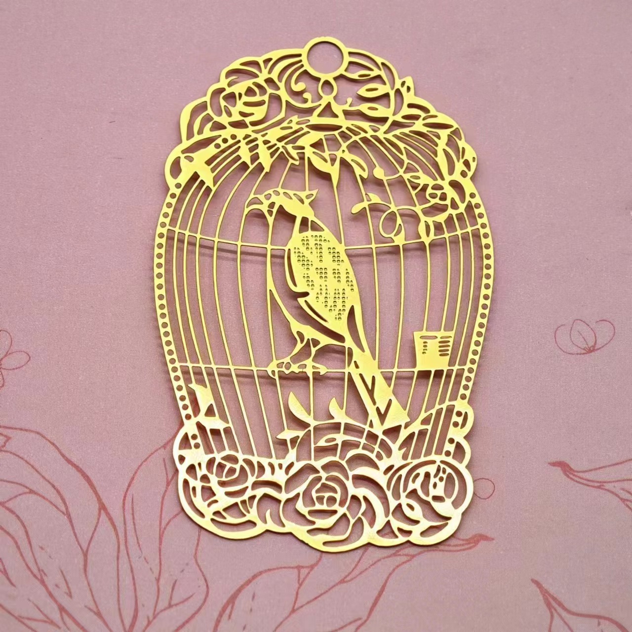 Exquisite Butterfly Bird Cage Metal Hollow Bookmark - Temu
