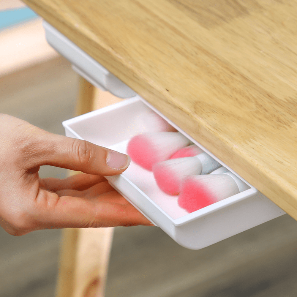 Hidden Table Desk Drawer Storage Organizer Self adhesive - Temu
