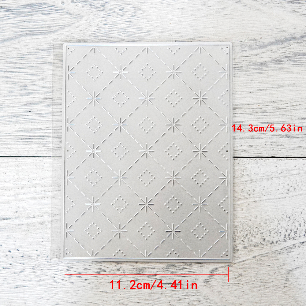 Image of Background Cutting Dies Stencils Card Paper Craft Diy Template Metal Cutting Dies Album Embossing Scrapbooking For Gift Birthday