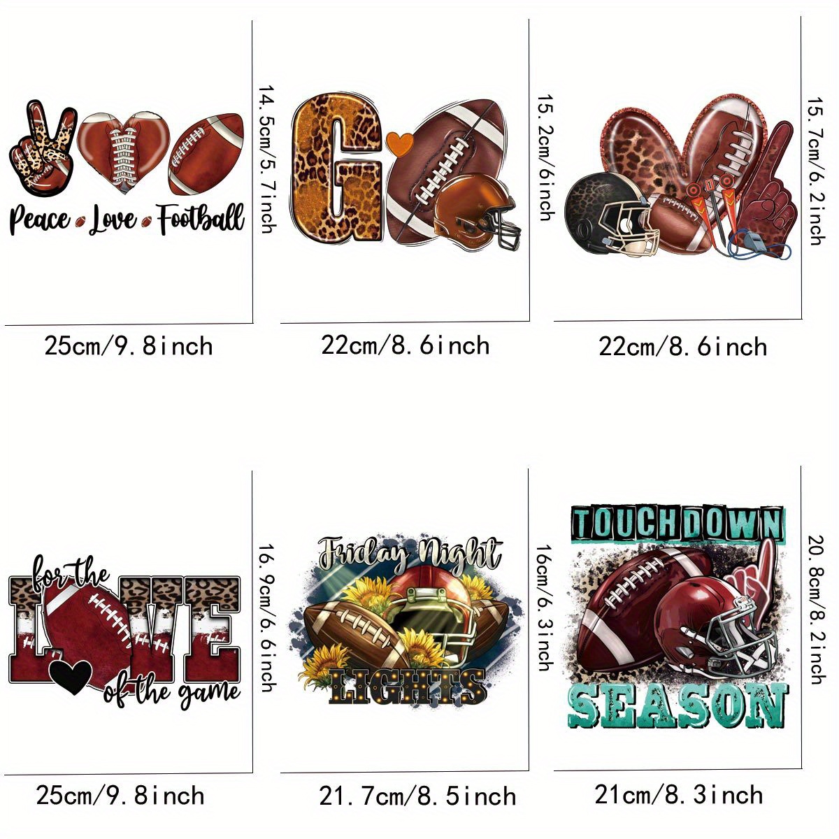 American Football Iron On Stickers Heat Transfer Decal - Temu