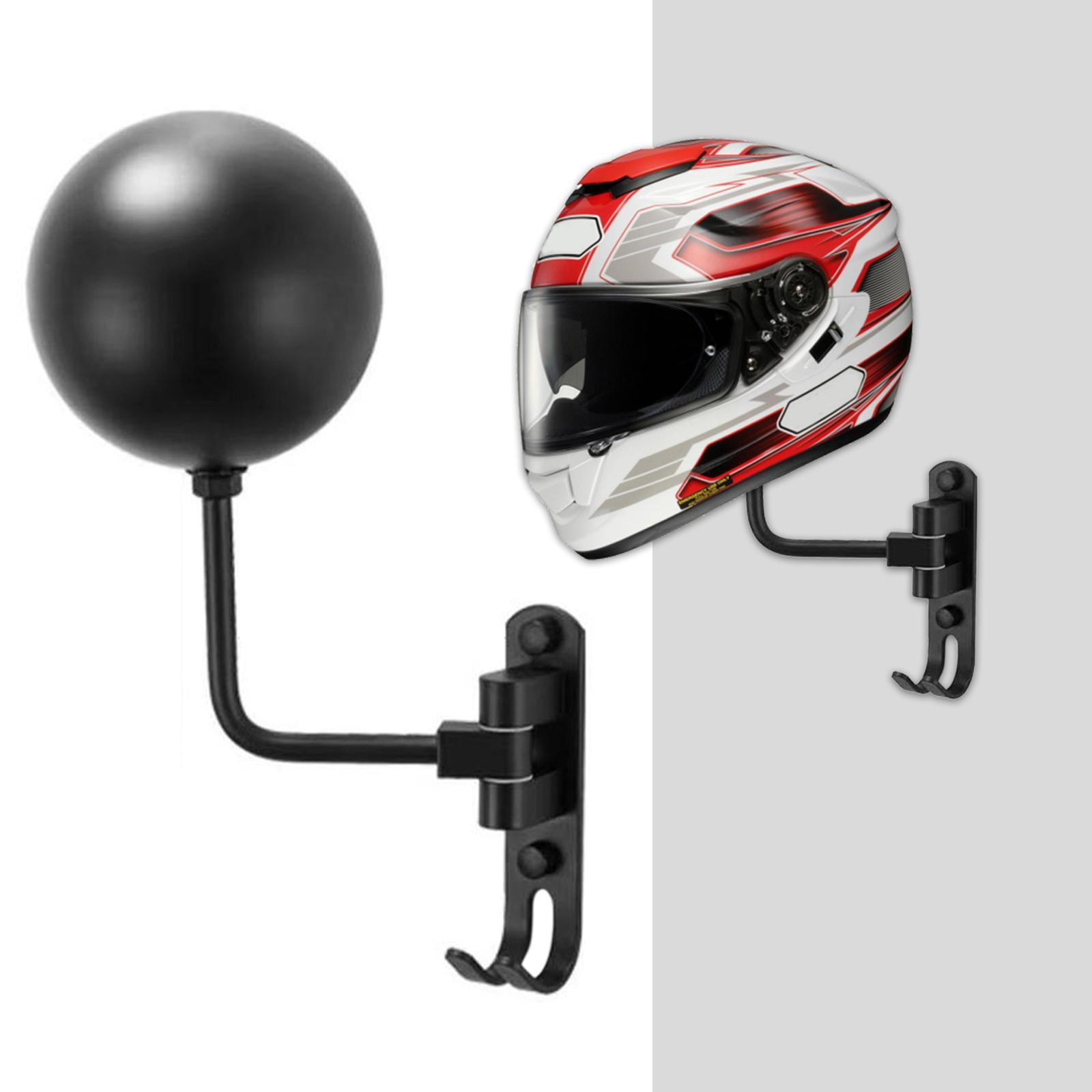 Soporte de pared para casco de motocicleta, colgador con rotación de 180 °,  gancho de almacenamiento