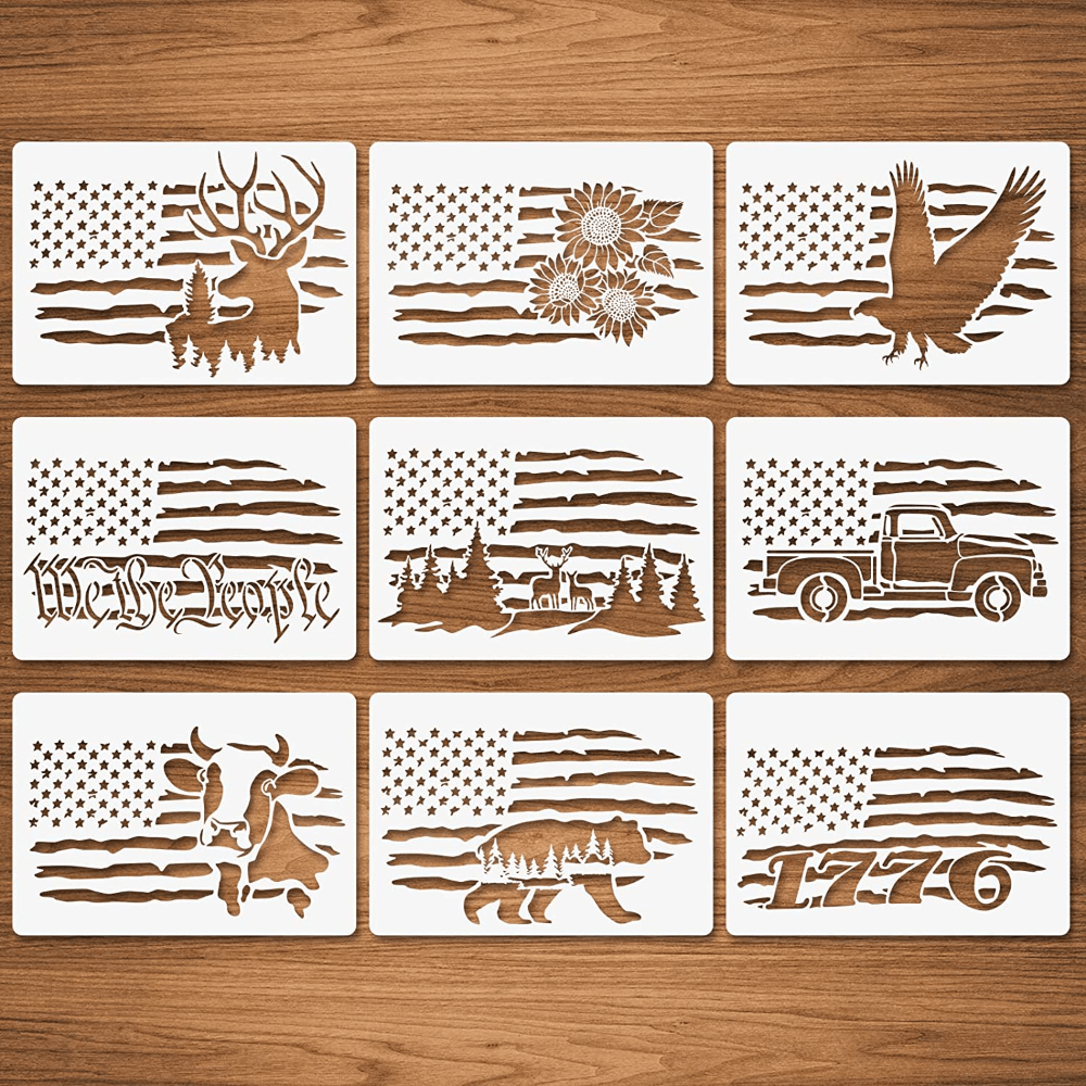 Primitive American Flag Stencil, Reusable Stencil, Paint Your Own Wood  Sign, USA Flag Art, Flag Painting Template -  Israel