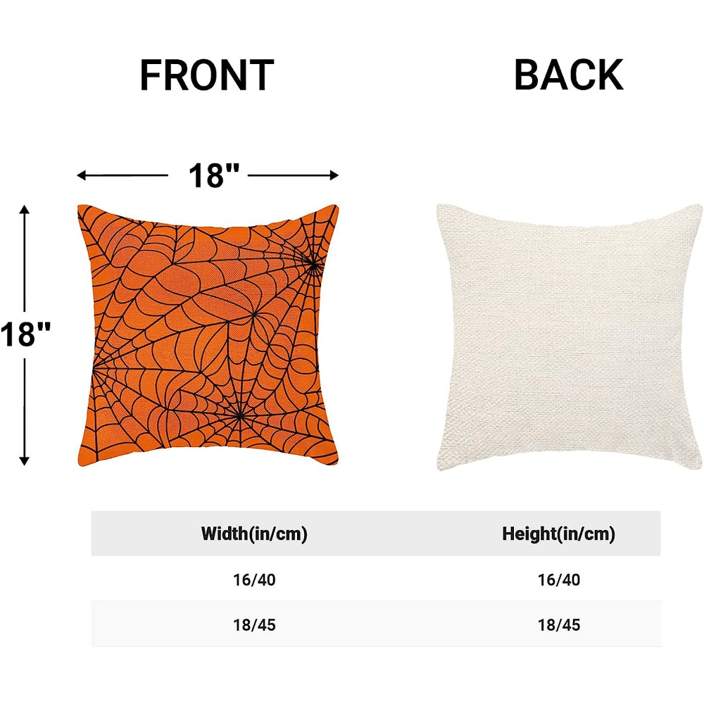 Halloween Decor Pillow Covers 18X18 Set of 4 Decorations Farmhouse