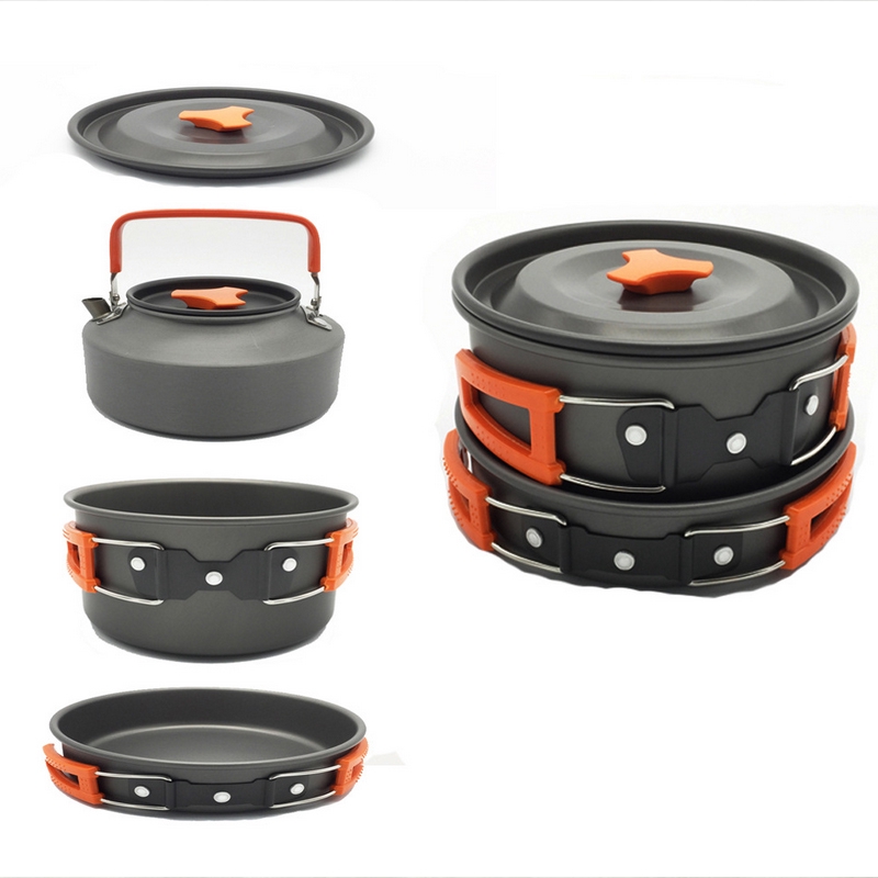 Outdoor Kettle Pots Pans Camping Cookware Temu