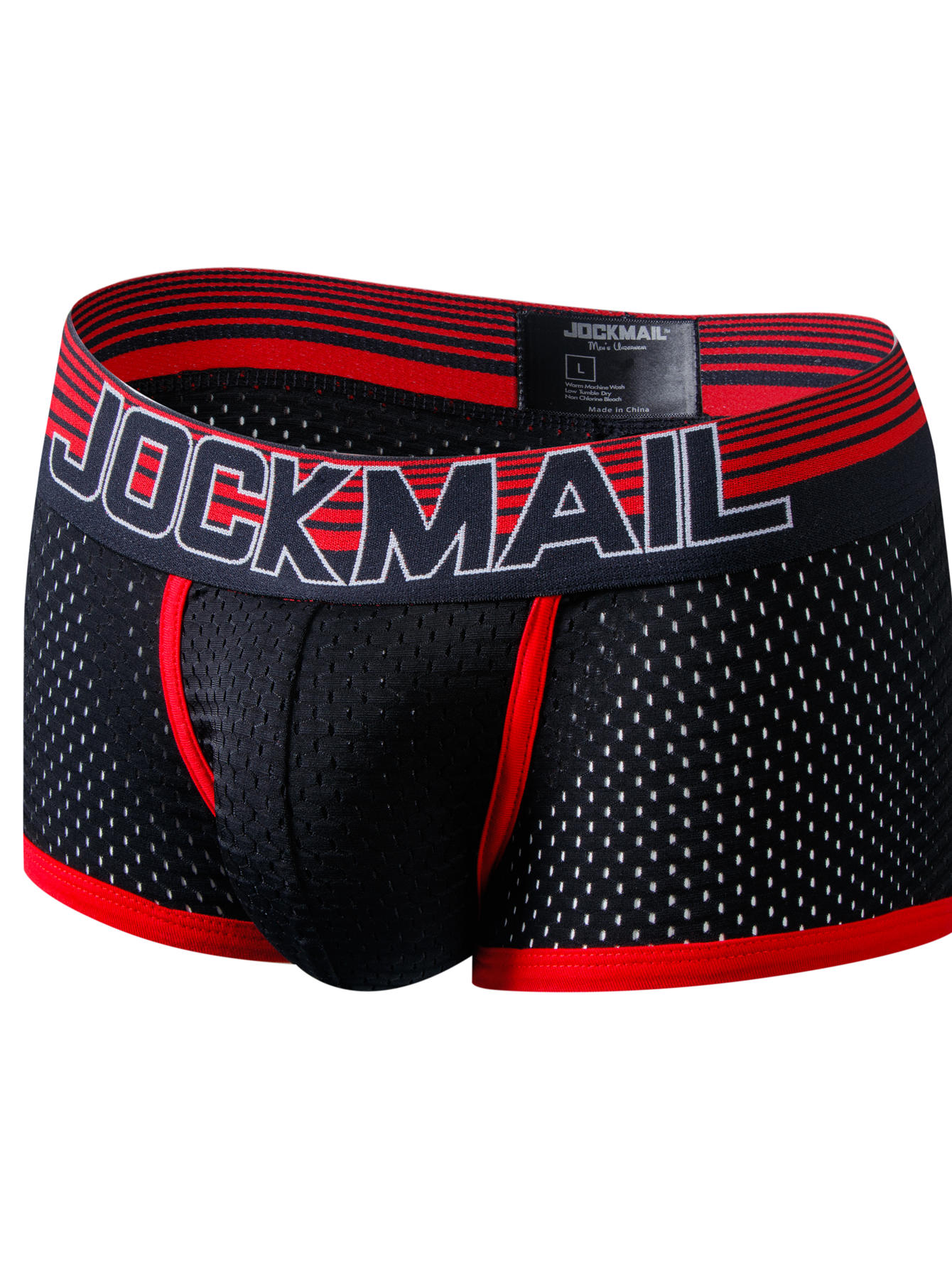 Men's Boxer Briefs Underwear Breathable Mesh Underwear Middle Waist Leisure  Sports 